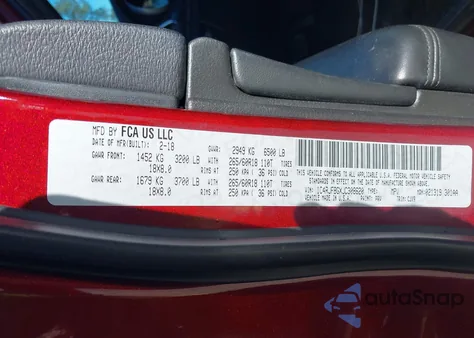 2018 Jeep Grand Cherokee Limited 4X4 из США, поврежденный, VIN 1C4RJFBGXJC308620